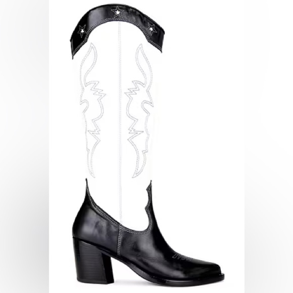 Elegant Black and White Women's Boots